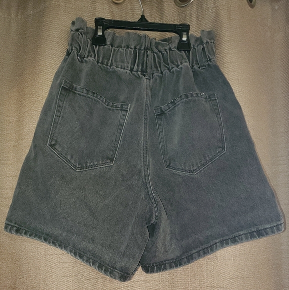 Vervet Flying Monkey Ruffle High Waist Black Faded Jean shorts SZ S - Picture 6 of 6